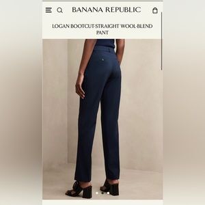 Banana Republic Straight Pant Boot Cut Fit in Olive Green Size 6 Tall.